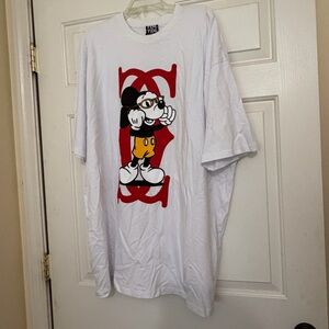 TDL The Dirt Label White T-Shirt Cartier Mickey Mouse Graphic Tee Size XXXL